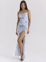 Floral Camisoles Slit Sexy Parties Midi Dresses
