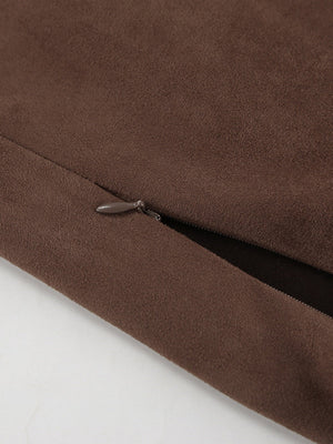 Straight zipper maxi skirt