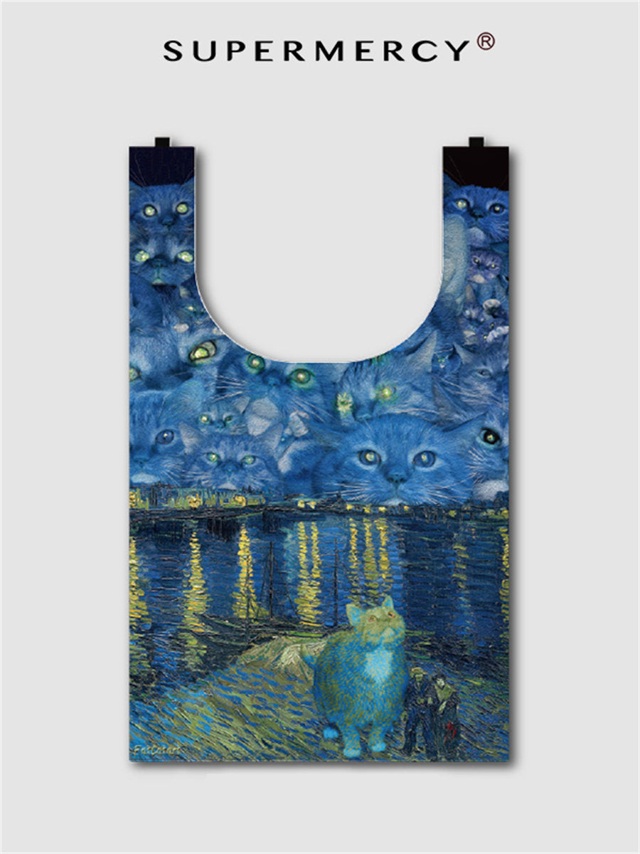 SUPER MERCY Collaboration Blind Box Crossbody Bag, Niche Design, Large Capacity, Versatile Canvas Shoulder Tote Bag For Commuting.