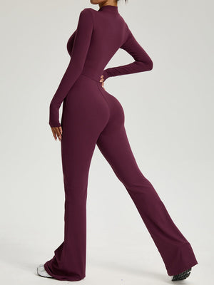 Zipper Long Sleeve Yoga High Strength Fitness All-in-one Tight Fit Bodysuit