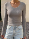 100% Wool Crew Neck Long-Sleeve Sweater