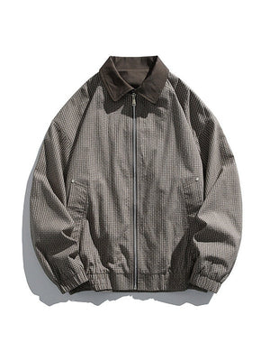 Old Money Style Plaid Color-blocked Layered-look Jackets