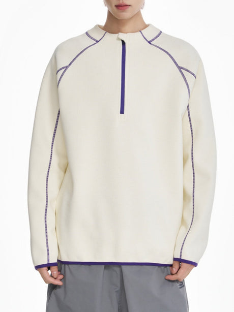 Color-blocked Line Loose-fit Sweatshirts&Hoodies