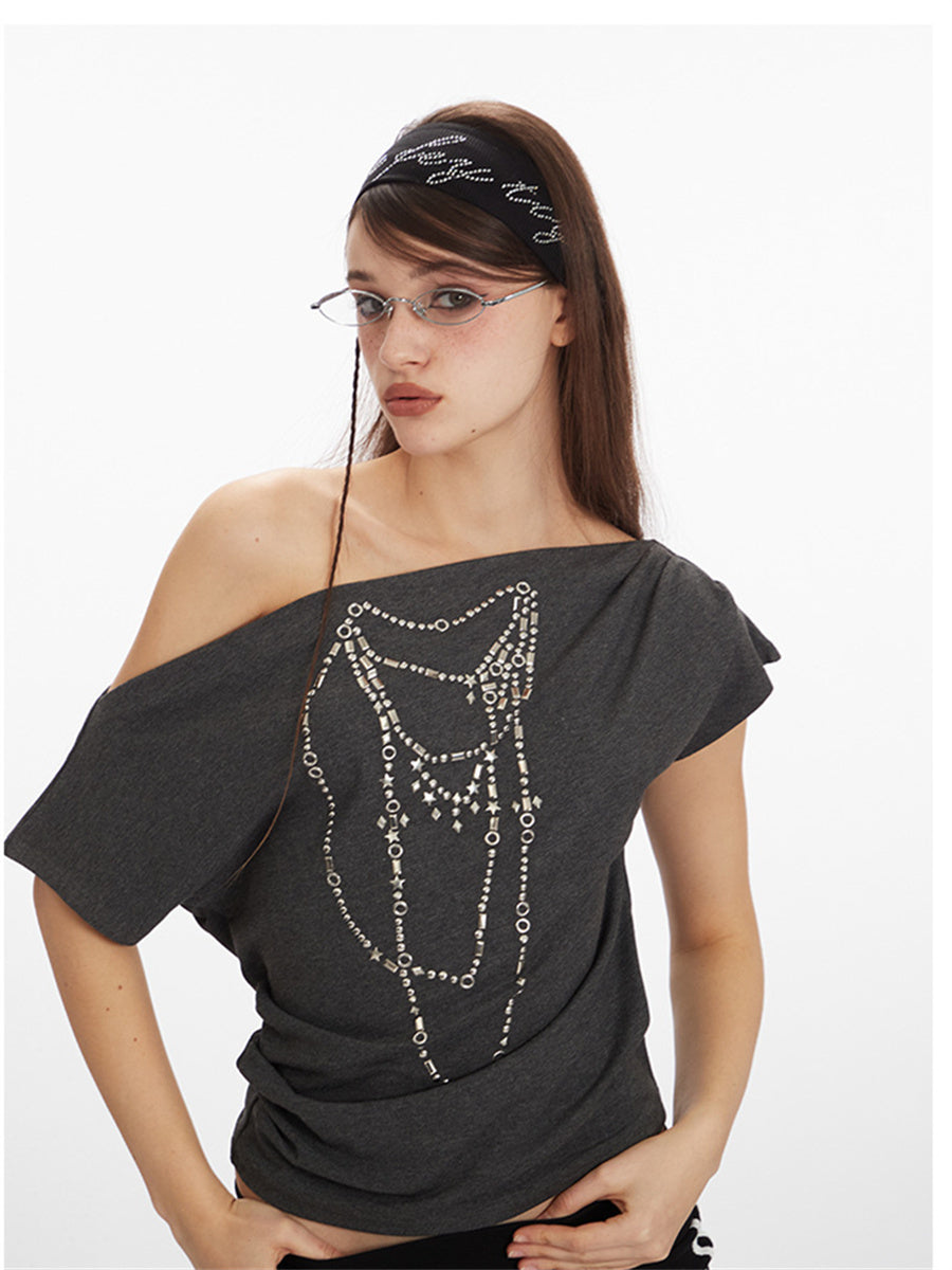 Liber Summer Women's Printed Chain T-shirts
