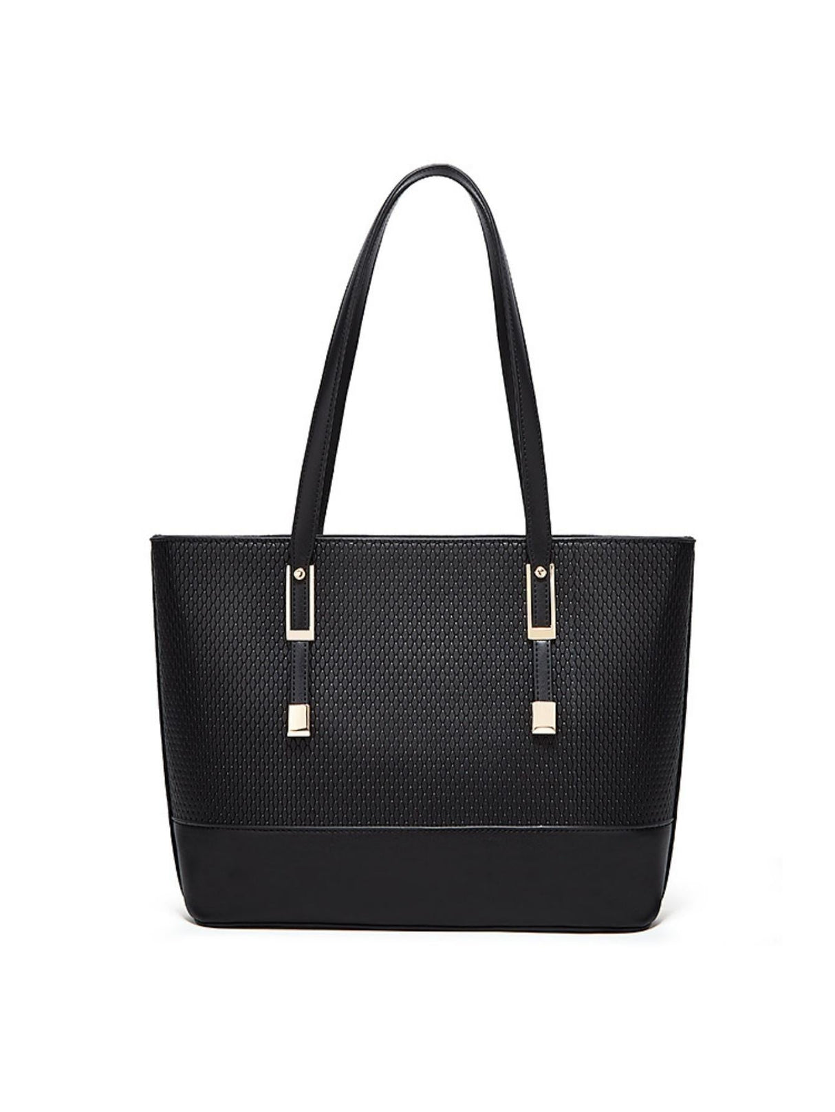 3-piece Plaid Embossed Tote Bag Set