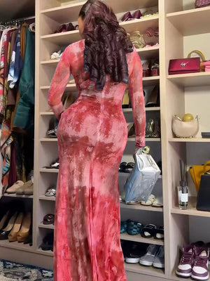 Crimp Big Swing Reunion Gauze Maxi Dresses