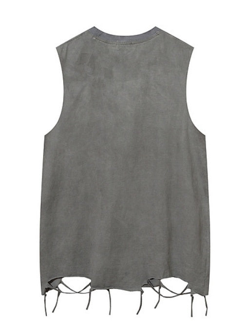 Letter Printed Loose-fit Ins Tank Tops