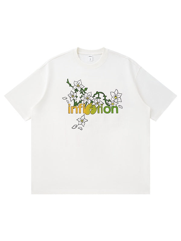 Floral Loose-fit T-shirts