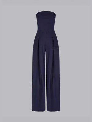 Sexy Slim-fitting Wrap-style Long Jumpsuit