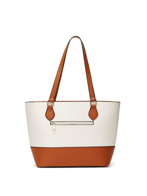 Color-blocked Tote Bag 4-piece Set