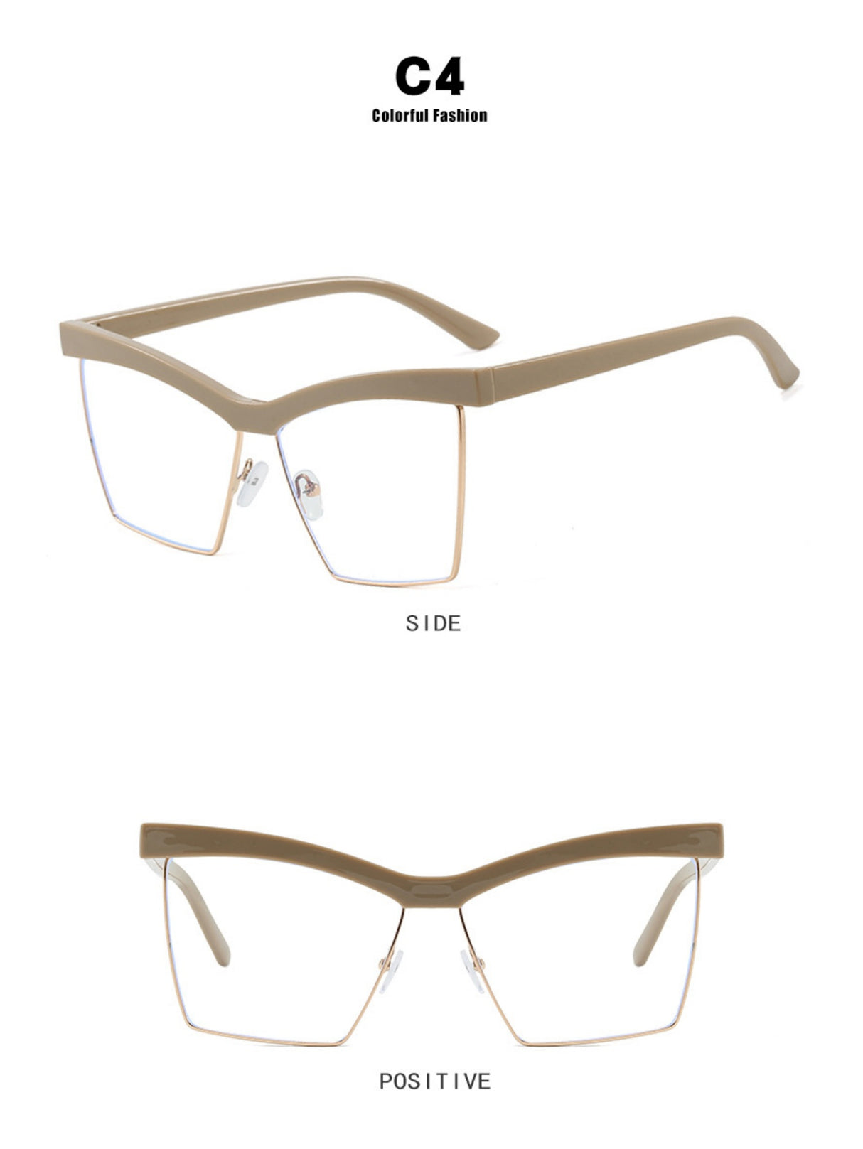 Leopard Print Full-frame Square Fashion Glasses