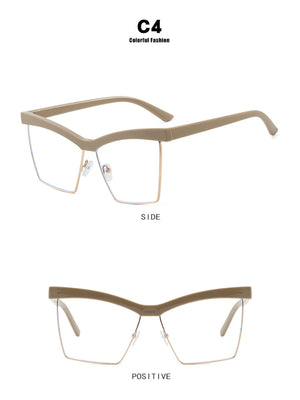 Leopard Print Full-frame Square Fashion Glasses