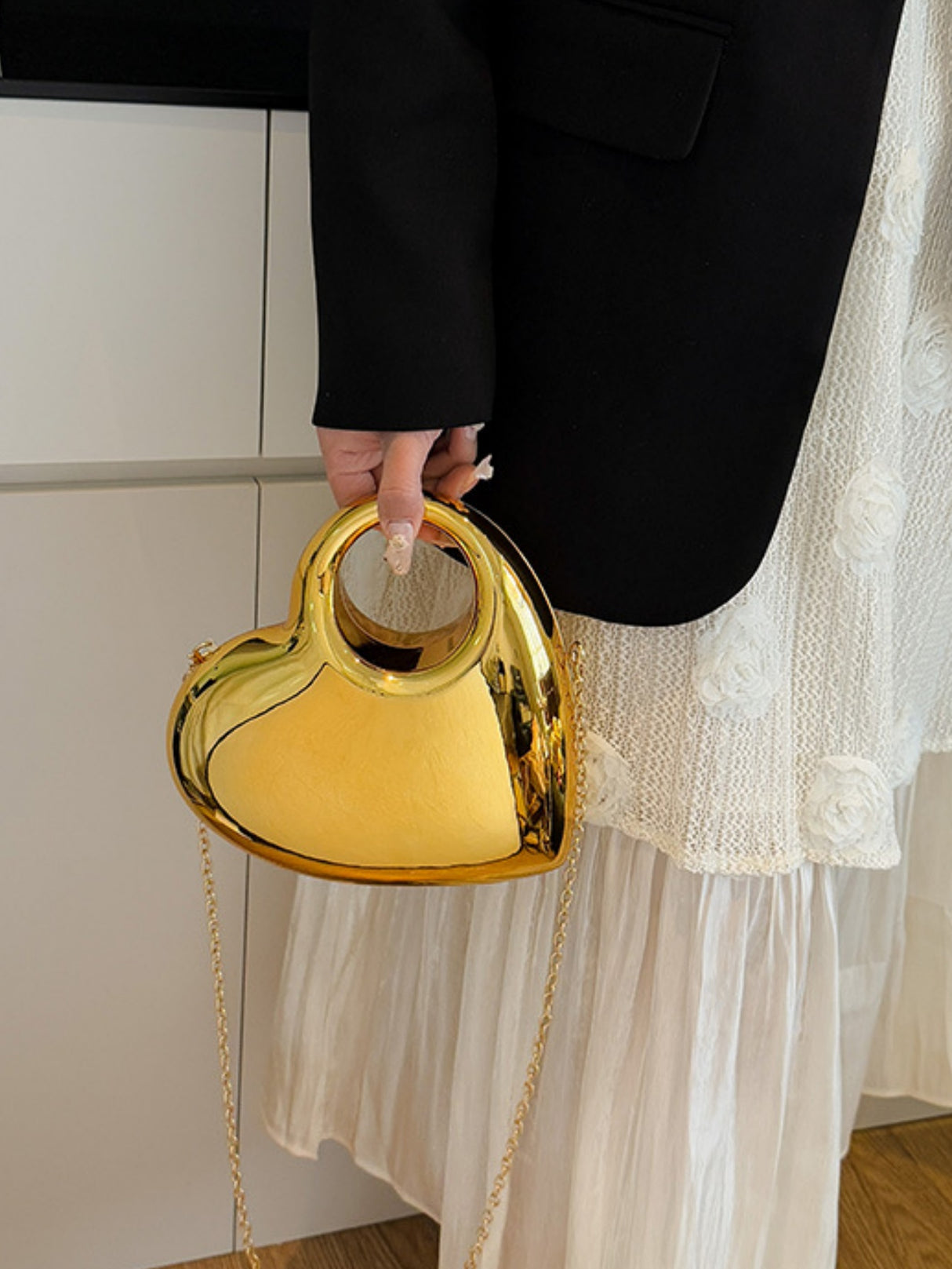 Heart-shaped Evening Shoulder Bag