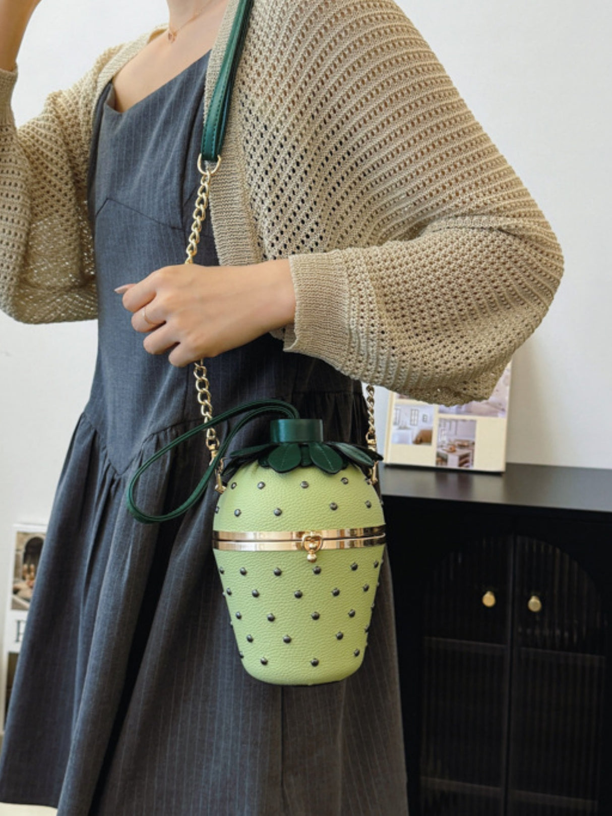 Strawberry Design Fun Crossbody Bag