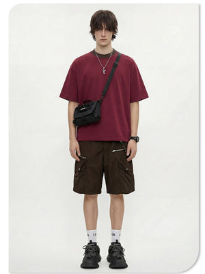 Color-blocked Cropped T-shirt
