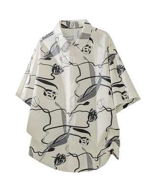 Printed Leisure Loose-fit Beach Shirts