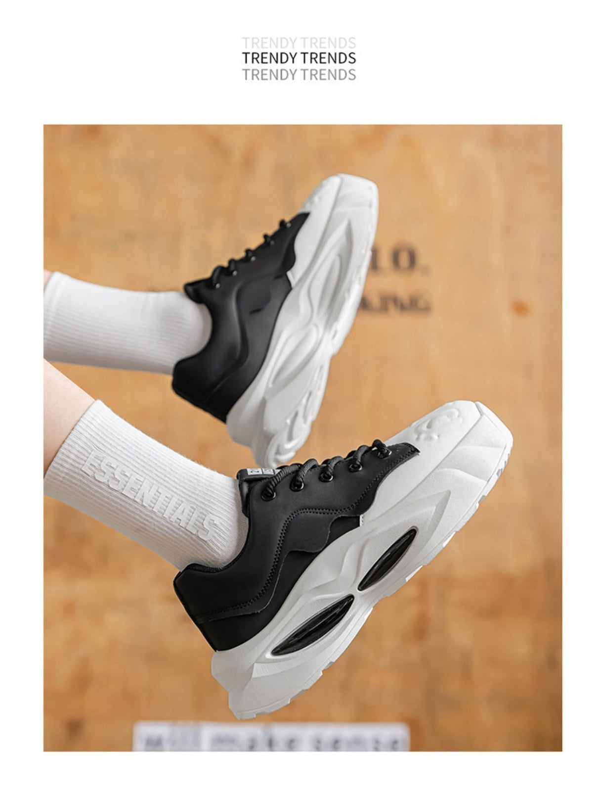 Liber Four Seasons Colorblock Thick-soled Men's Casual Sports Shoes