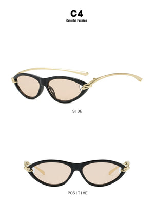 Cat-eye Knot Oval Sunglasses