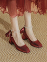 Bow-tie Satin High Heels