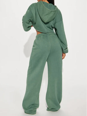 Long-sleeved Athletic Casual Sweatshirt Set
