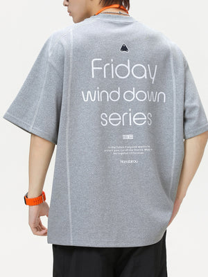 Color-blocked Printed Breathable Sports T-shirts