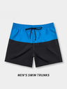 Loose-fit Straight-fit Breathable Color-blocked Four Points Beach Shorts
