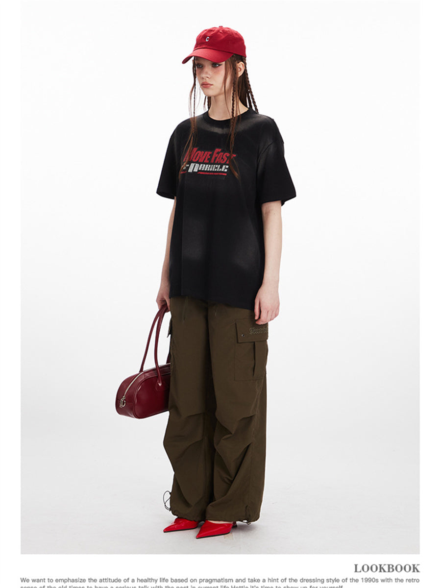 Liber Summer Women's Old Letters/Numbers/Words T-shirts