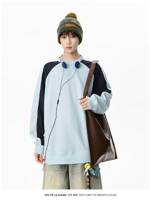 Liber Autumn Neutral wear Color matching Solid Color T-shirts