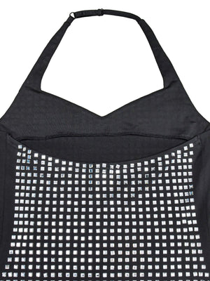 Robes de soirée courtes et mini à col orné de strass, coupe ajustée, cache-cœur, scintillantes