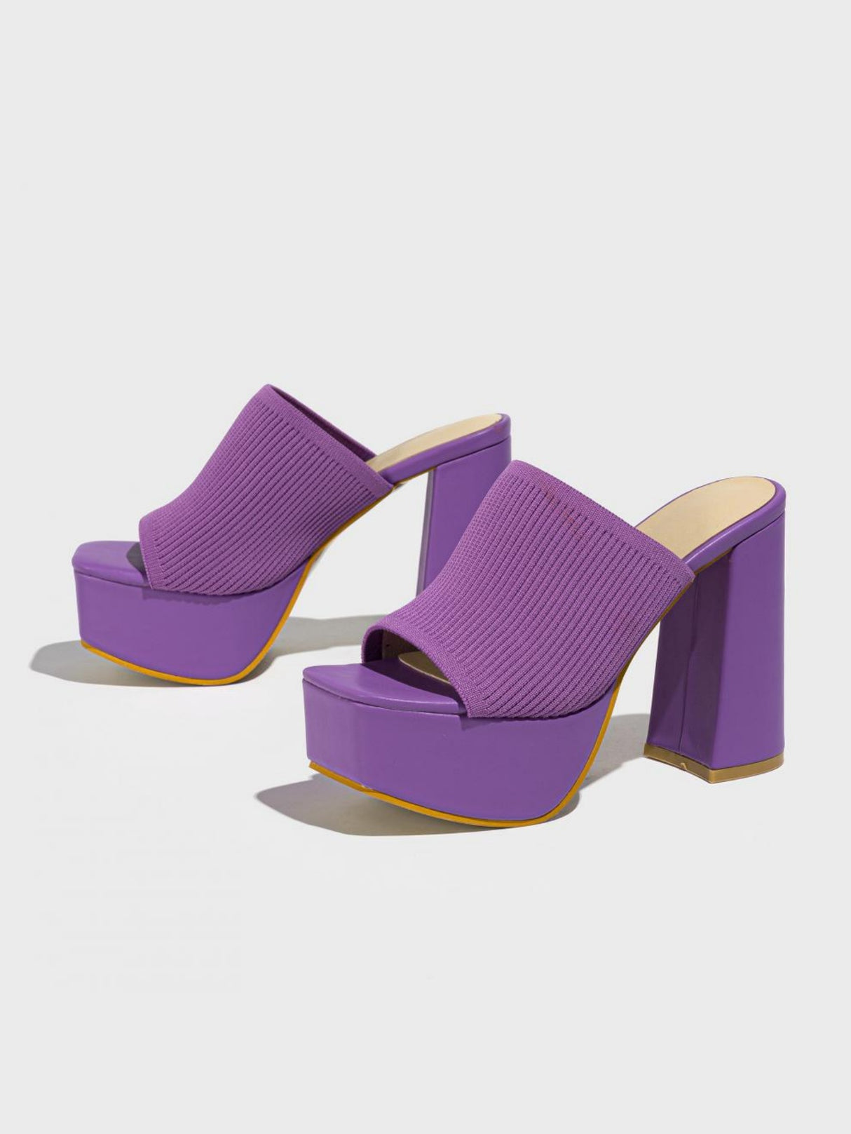 Flyknit Fashion Chunky Heel Waterproof Platform Outdoor Street Sandals