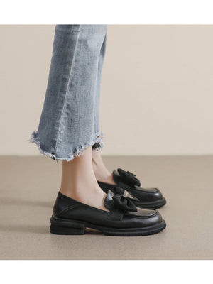 Liber Spring and Autumn Bowknot Women's Loafers