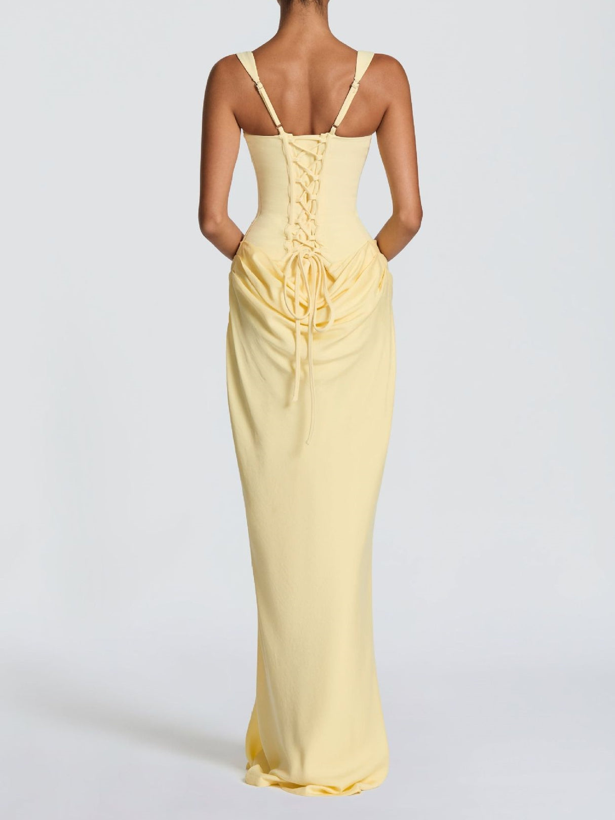 Sexy Pleated Halter-neck Fishtail Design Elegant Strapless Bodycon Dress
