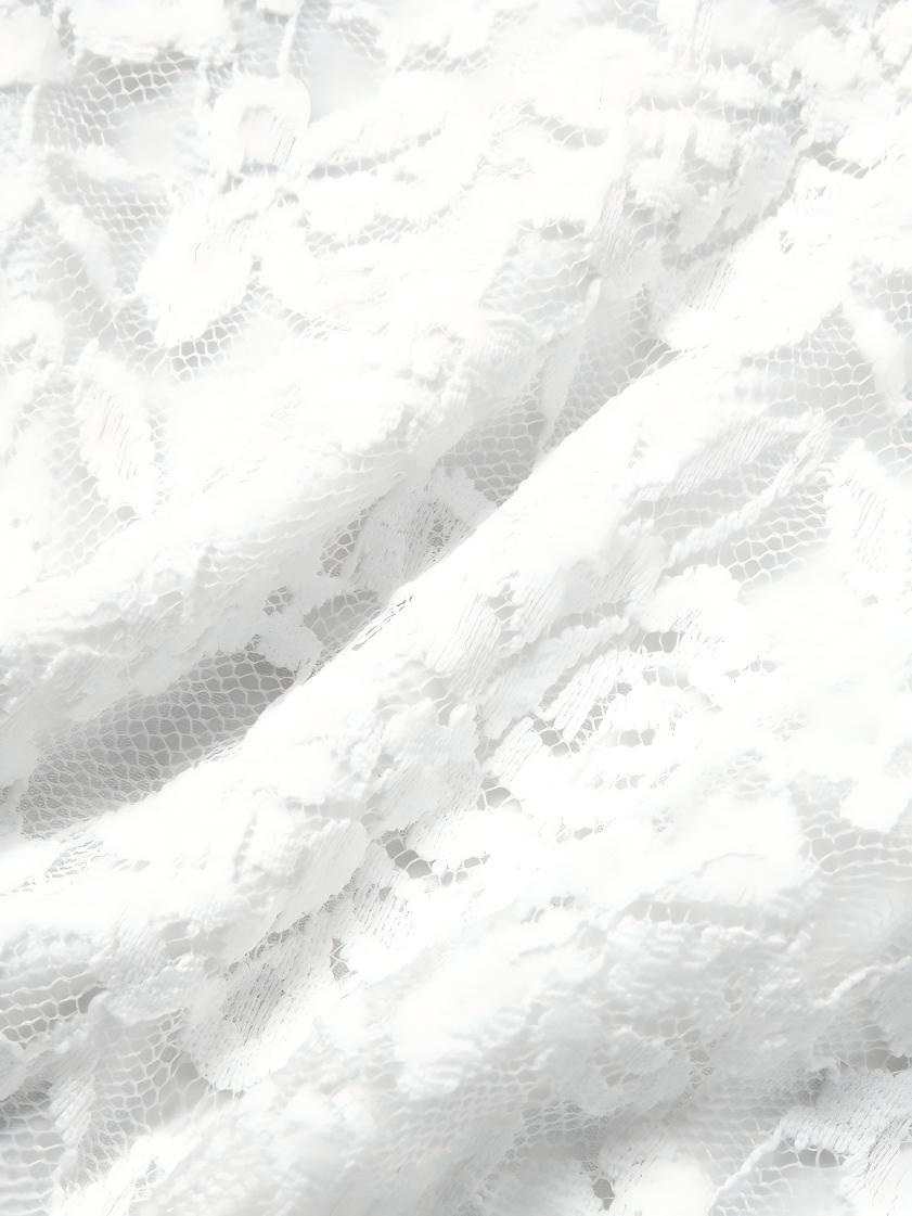 Lace Long Sleeve Perspective Slim Fit Bodysuit