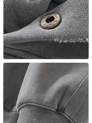 Washing Plush Hooded Sweatshirts&Hoodies