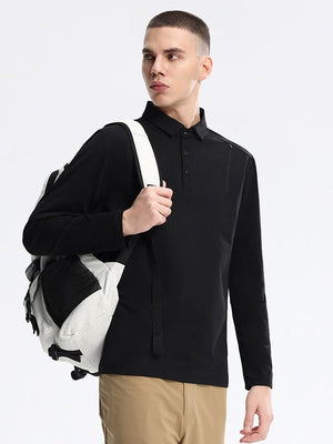 Sports Long Sleeve Base Layer Stand Collar POLO