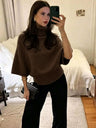 Autumn And Winter High-neck Loose Knit Sweater