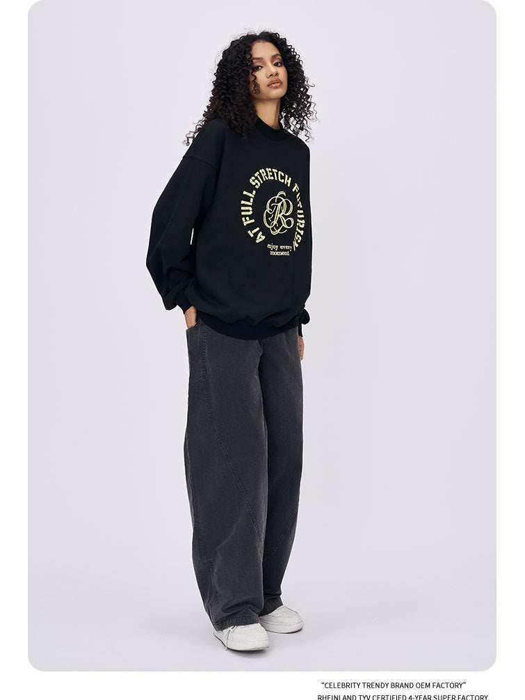 Liber Autumn Neutral wear Printed English Sweatshirts&Hoodies