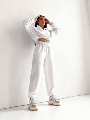 Liber Autumn women's zipper pullover sweatshirt long sleeve two-piece suit