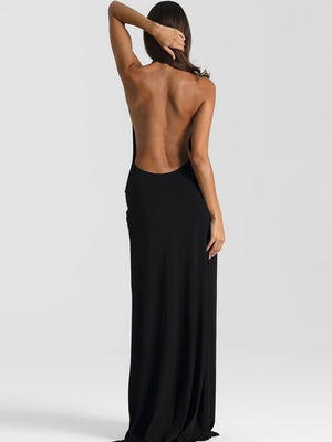 V-neck Halter Irregular Parties Maxi Dresses