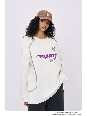 Liber Autumn Neutral wear Letter Sweatshirts&Hoodies