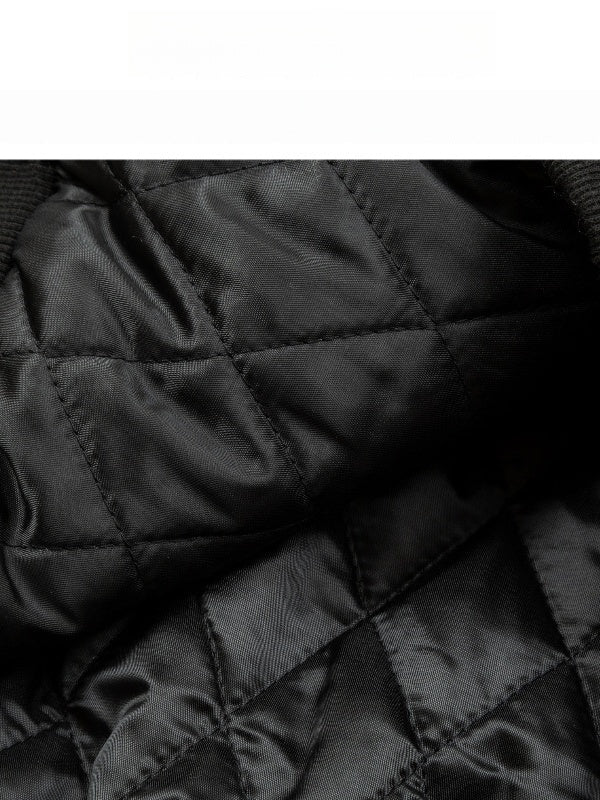 Embroidered Leopard Print Loose Cotton Keep Warm Hooded Jacket