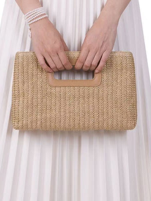 Colorful Straw Tote Bag For Vacation