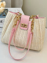 Holiday Straw Tote Bag