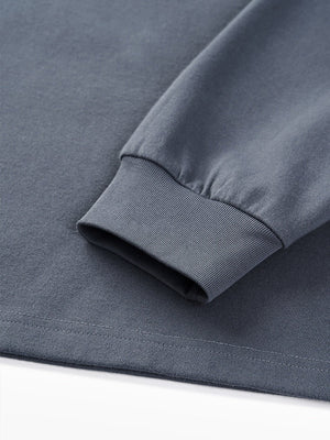 Liber Autumn Neutral wear Ribbed turtleneck Solid Color T-shirts