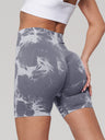 Seamless Tie-dye High-waisted, Tummy-flattening, And Butt-lifting Yoga Shorts