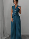Pleated Pants Vest Grace Commuting Set 2-piece Sets