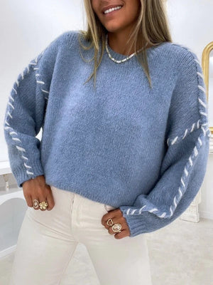 Chain Link 3D Effect Contrasting colors Sweaters