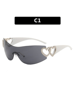 Heart-shaped Frameless Fashion Glasses