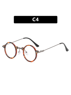 Lunettes de soleil rondes style hip-hop à monture fine