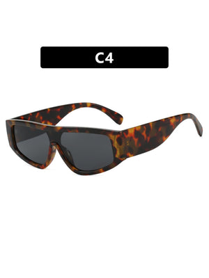 Lunettes de soleil élégantes à blocs de couleur